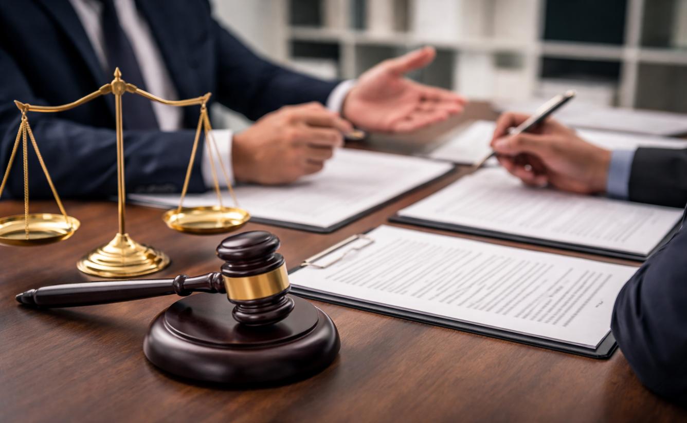 lawyer and to'en speaking with an attorney